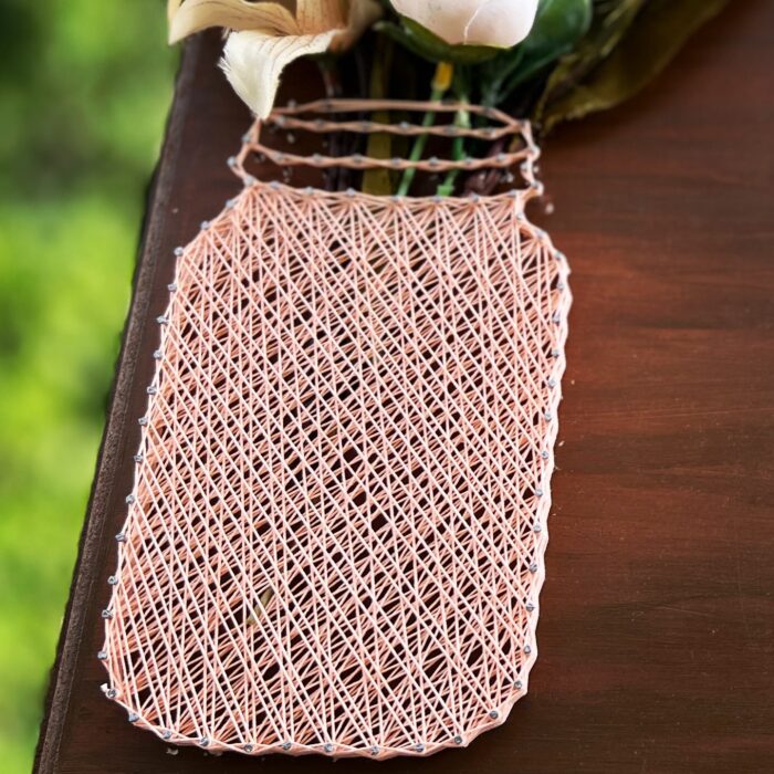 Flower Vase String Art with Customised Names - Image 3