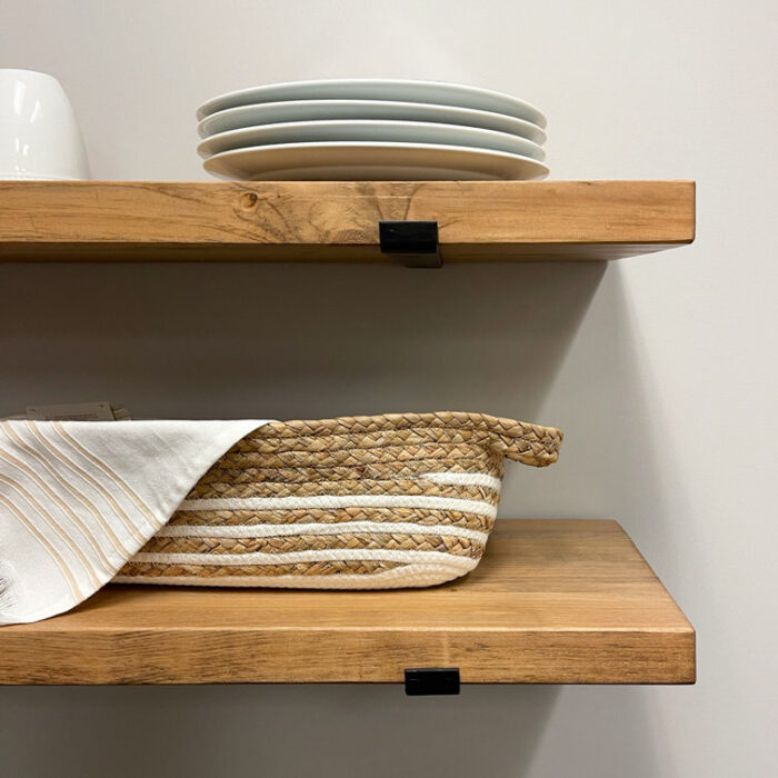 Calheme Rustic Wooden Wall Shelves with Heavy-Duty - Image 3