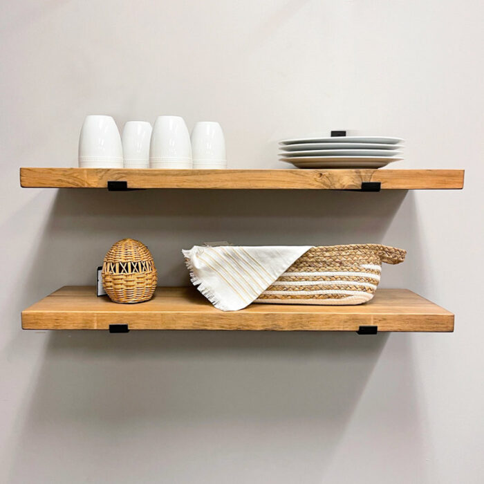 Calheme Rustic Wooden Wall Shelves with Heavy-Duty