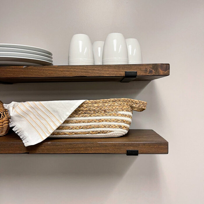 Calheme Rustic Wooden Wall Shelves with Heavy-Duty - Image 9