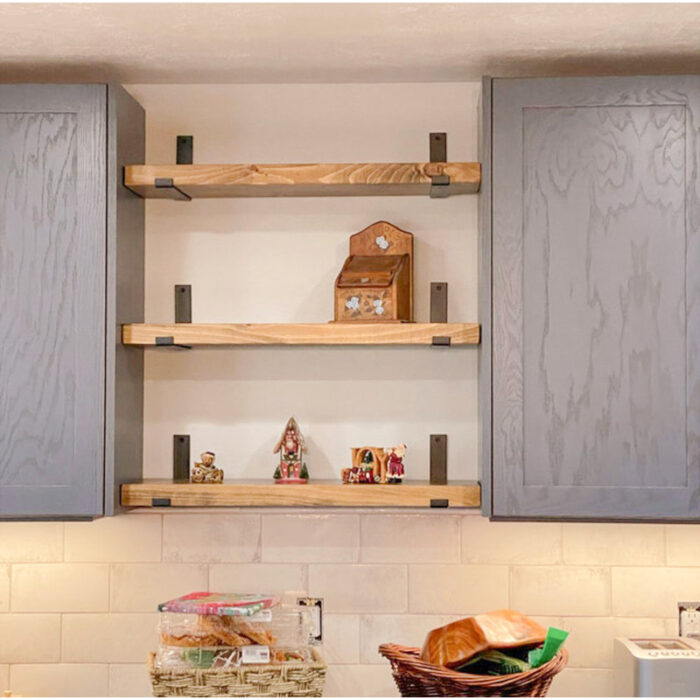 Calheme Rustic Wooden Wall Shelves with Heavy-Duty - Image 2