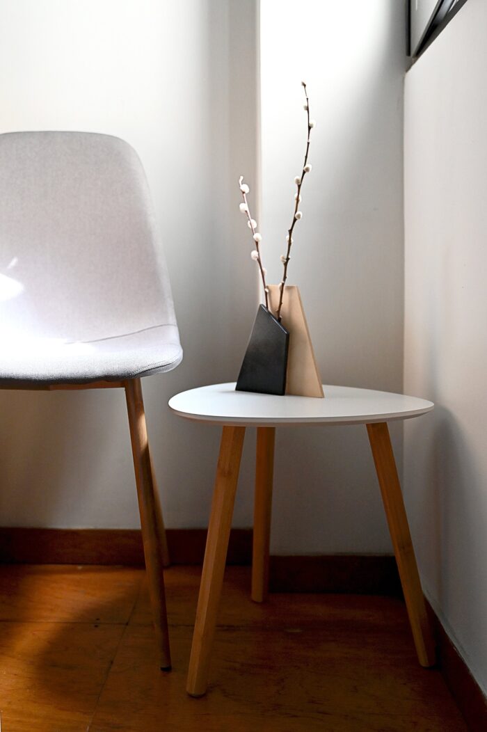 Black Wood Bud Vase Modern Table Organizer - Image 5