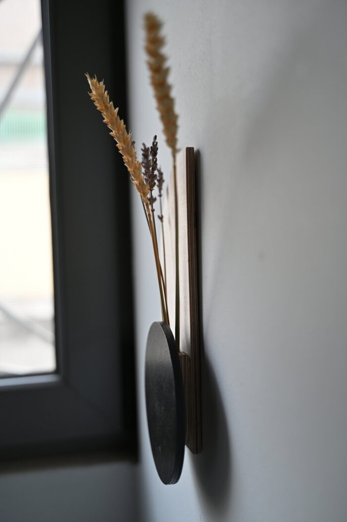 Handmade and Hand-painted Wood Hanging Vase - Image 7