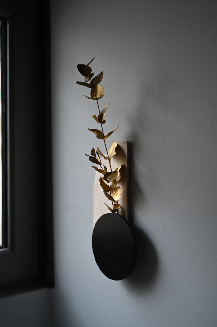 Handmade and Hand-painted Wood Hanging Vase - Image 2
