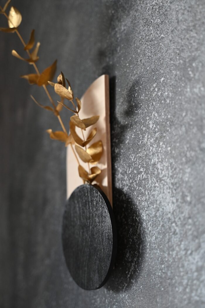 Handmade and Hand-painted Wood Hanging Vase - Image 4