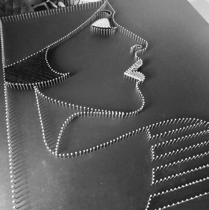 Elegant Female String Art Wall Hanging Modern Art - Image 2