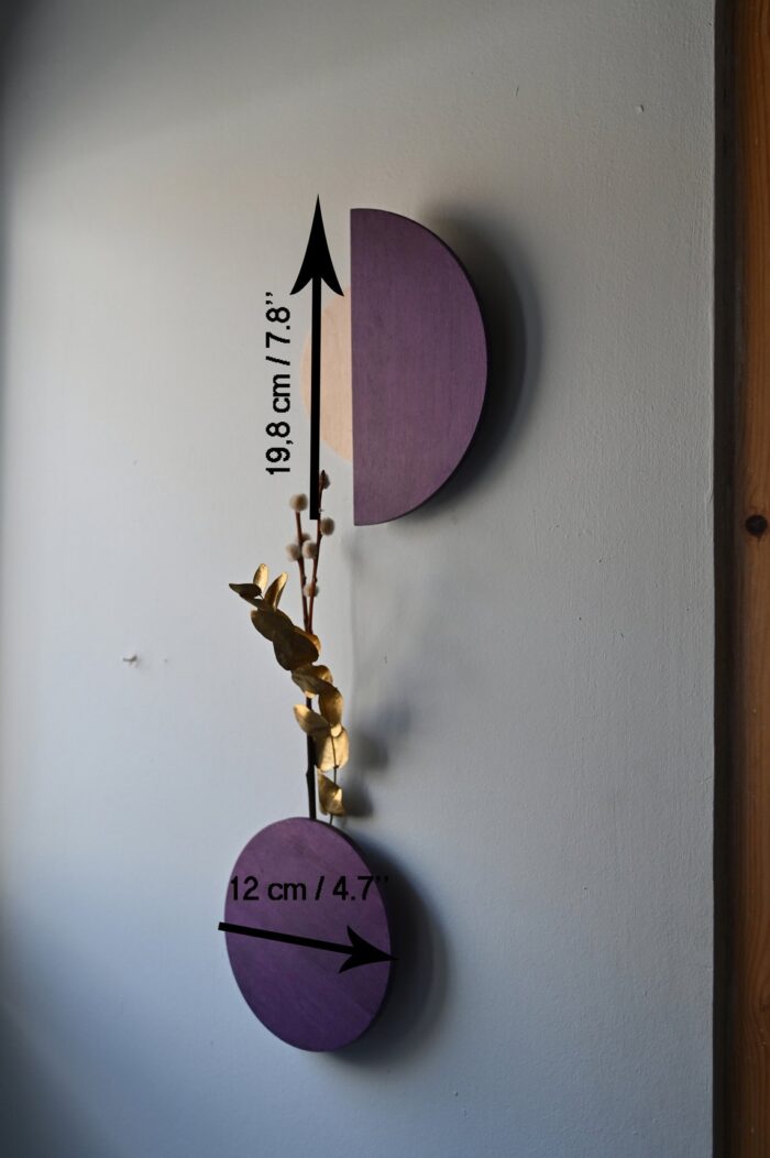 Modern Wooden Wall Pocket for Dried Flowers - Image 6