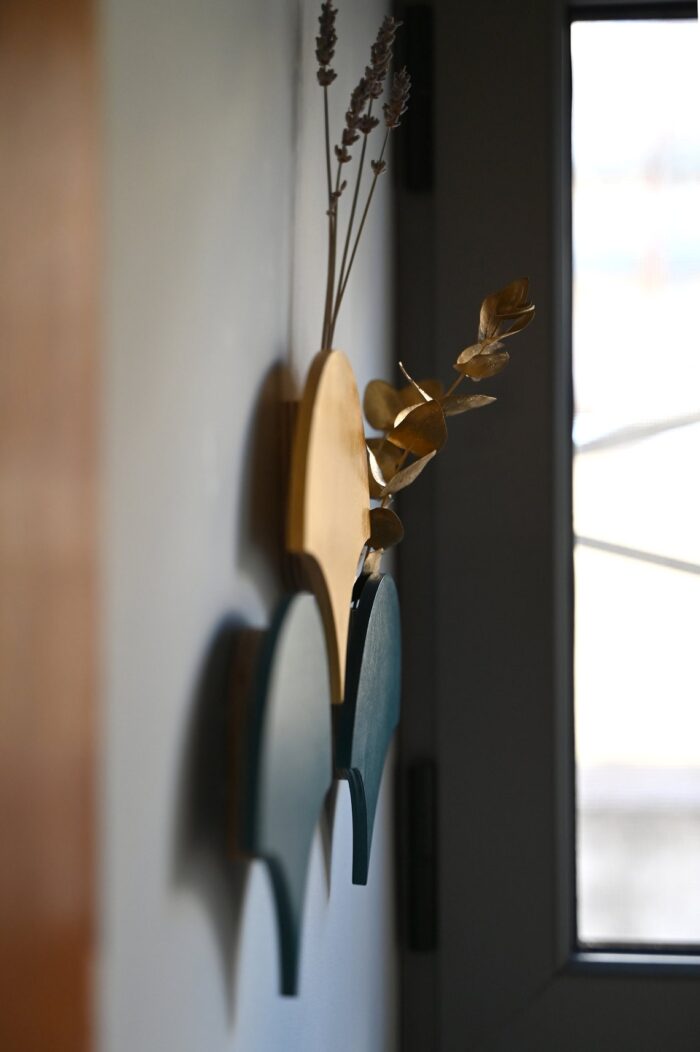 Wooden Wall Art Wood Hanging Vase - Image 2