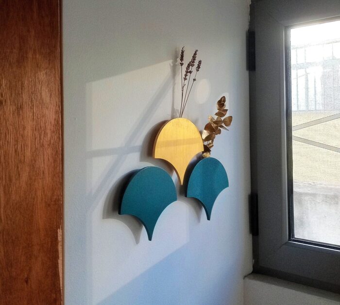 Wooden Wall Art Wood Hanging Vase