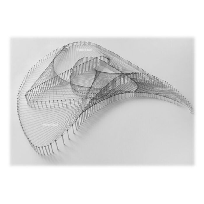 Minimalist White String Art – Abstract Geometric Wall Décor - Image 8
