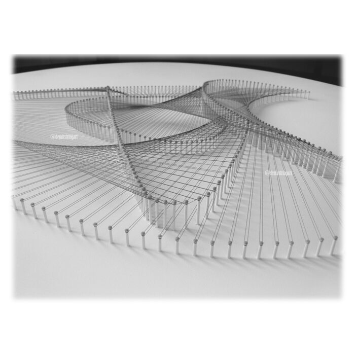 Minimalist White String Art – Abstract Geometric Wall Décor - Image 4