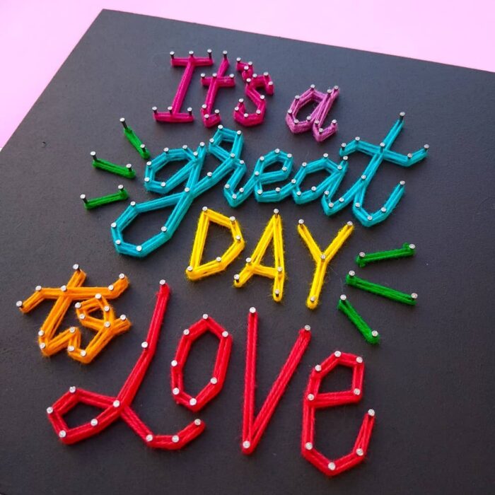 "It's a Great Day to Love" String Art Wall Decor - Image 4