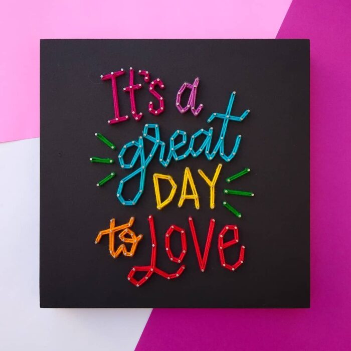 "It's a Great Day to Love" String Art Wall Decor