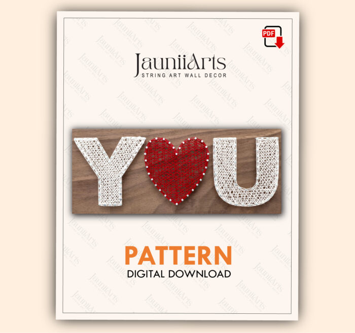 YOU String Art Pattern Digital Template