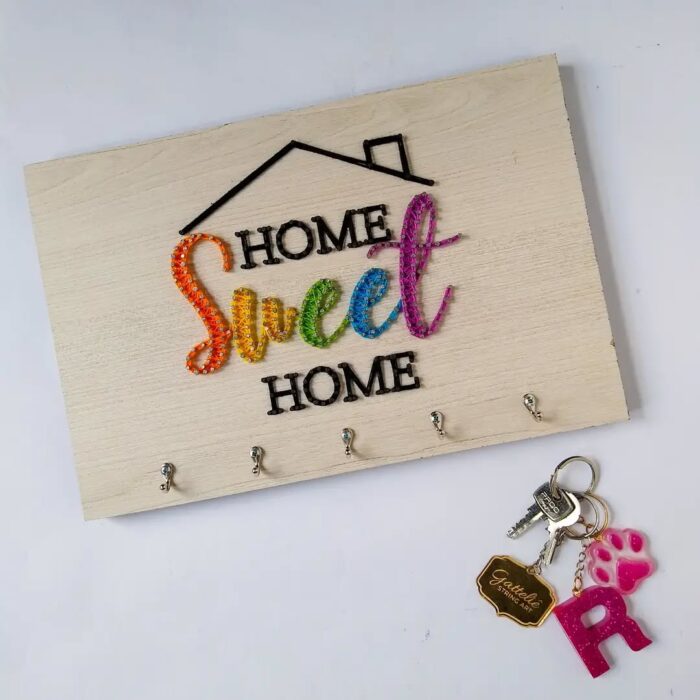 ''Home Sweet Home – A Cozy Welcome'' Handmade String Art - Image 2