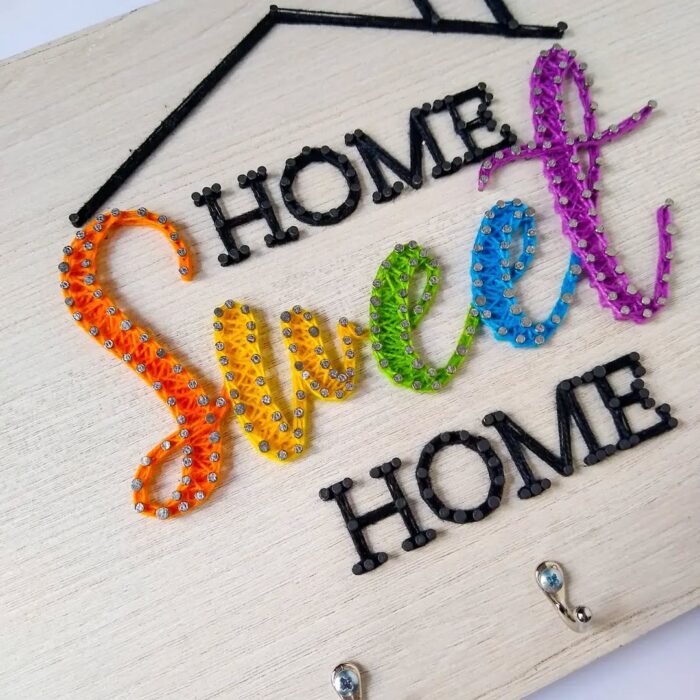 ''Home Sweet Home – A Cozy Welcome'' Handmade String Art