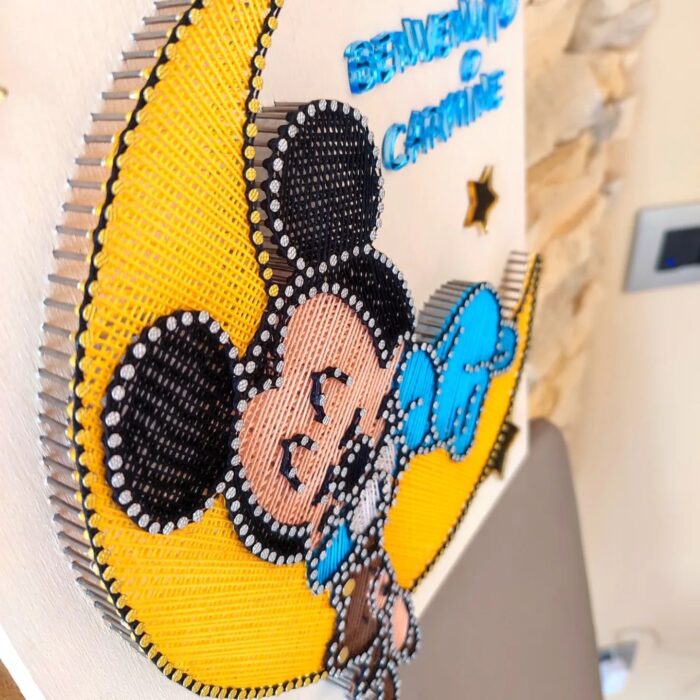 Mickey Mouse String Art - Sleeping Baby on the Moon - Image 6