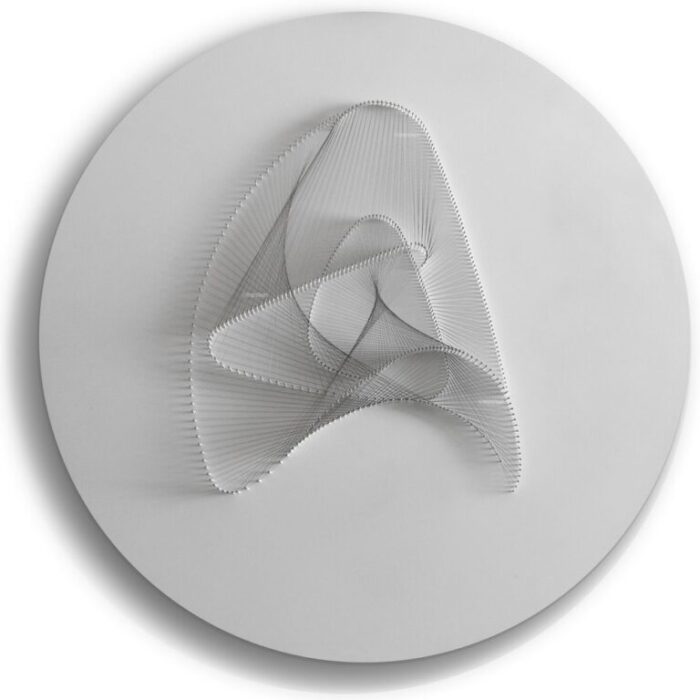 Minimalist White String Art – Abstract Geometric Wall Décor