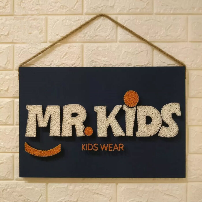 Business Logo String Art Handmade Brand Sign