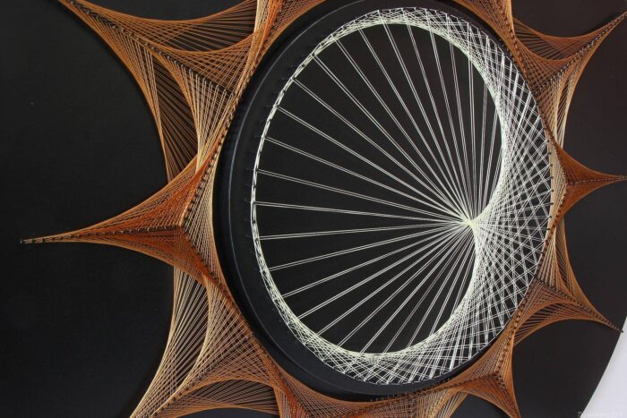 Celestial Sunburst String Art – Handmade Geometric Wall Décor - Image 3
