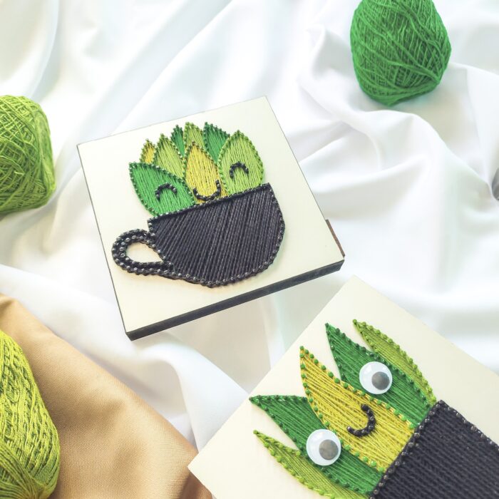 Smiling Plant String Art – A Touch of Joyful Greenery - Image 4