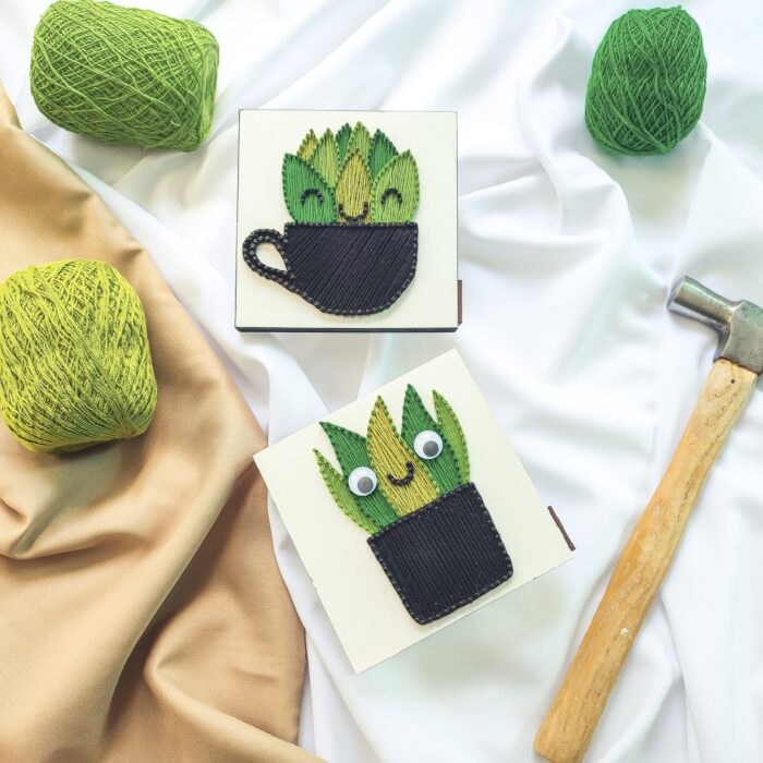 Smiling Plant String Art – A Touch of Joyful Greenery - Image 5