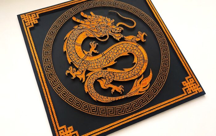Majestic Dragon – Handmade String Art Wall Decor - Image 2
