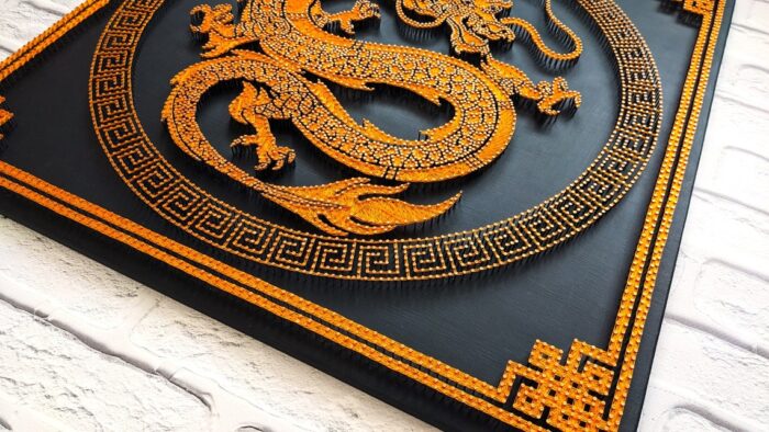 Majestic Dragon – Handmade String Art Wall Decor - Image 3