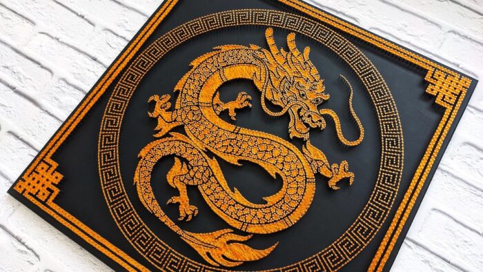 Majestic Dragon – Handmade String Art Wall Decor - Image 4
