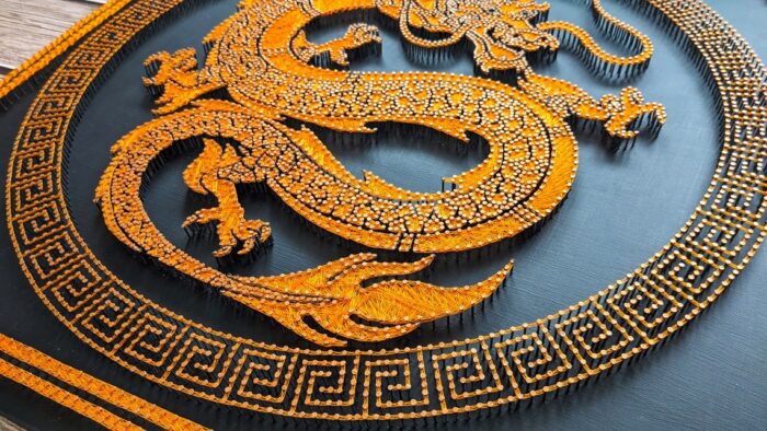 Majestic Dragon – Handmade String Art Wall Decor - Image 7