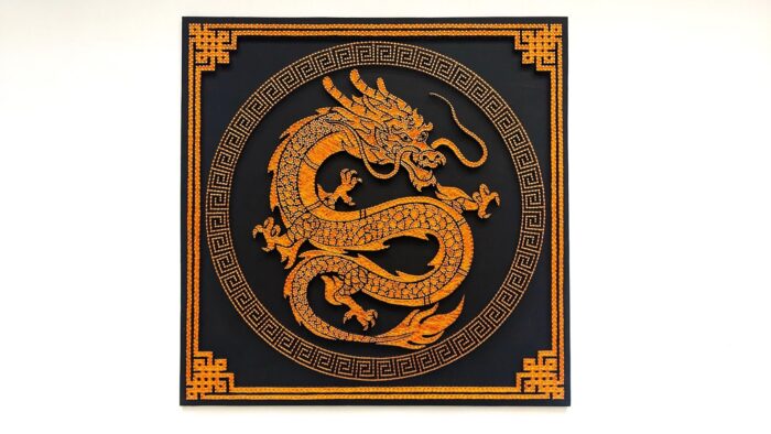 Majestic Dragon – Handmade String Art Wall Decor - Image 9