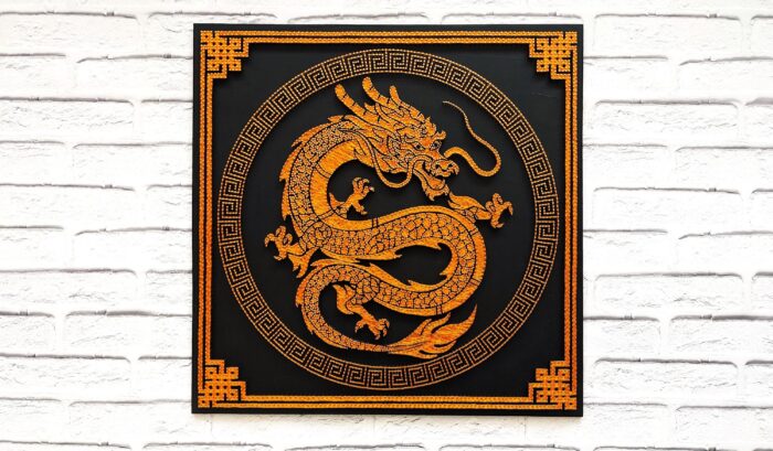Majestic Dragon – Handmade String Art Wall Decor - Image 10