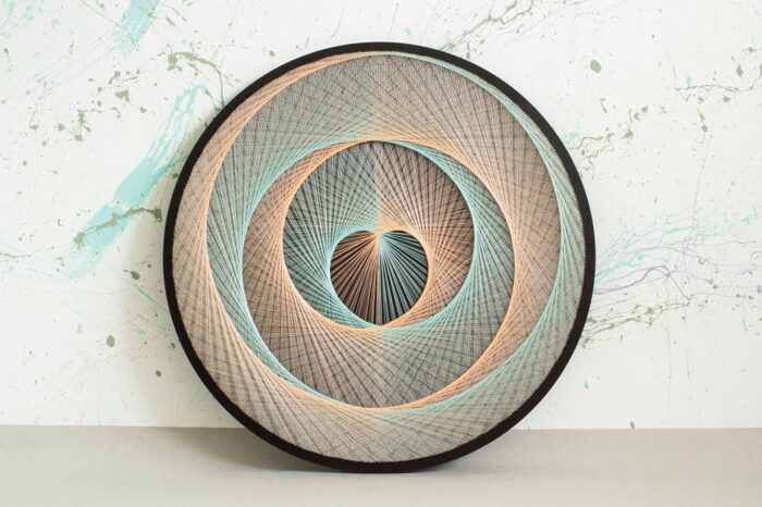 Celestial Harmony – Modern Handmade String Art Wall Decor