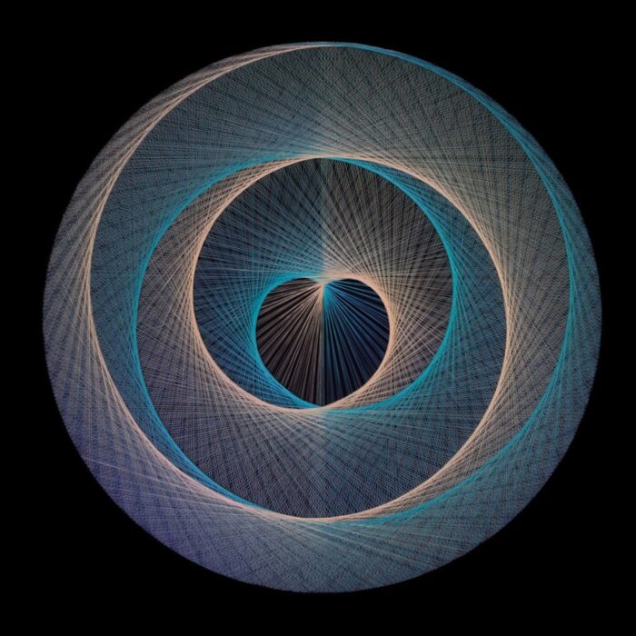Celestial Harmony – Modern Handmade String Art Wall Decor - Image 3