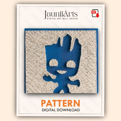 Free String Art Pattern - Baby Sci-Fi Tree Silhouette Template